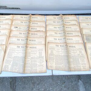 Vintage Wall Street Journal September 1931 Stock Market Crash Paper Ephemera
